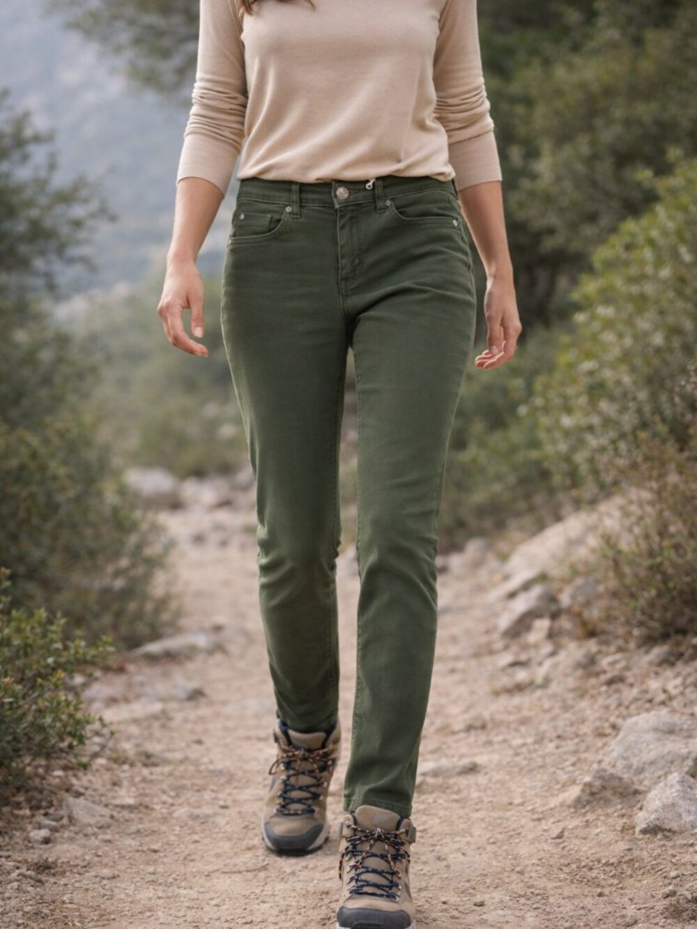 MAC Olive Green Jog’n Pipe Jeans • Stretch Tapered Leg • NWT Size 30